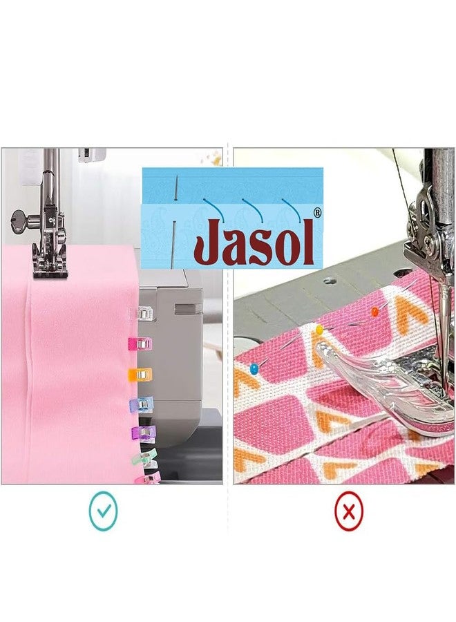 Jasol 30pcs Large Sewing Clips Fabric Clips Sewing Notions for Sewing Quilting Supplies Crafting Tools Jumbo Quilt Clips, Multipurpose Plastic Clips Multi Colors Craft Clips Quilting Accessories - Image 5